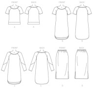 butterick sewing pattern nähen 6207 Sommerkombi in Gr. Y XS-S-M (32-34/36-38/40)