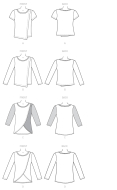 mccalls sewing pattern nähen 7247 Damenshirt Gr. A5 6-14 (32-40) oder E5 14-22 (40-48)
