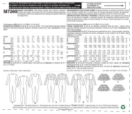 Schnittmuster McCalls 7269 Faschingskostüm in Gr. D5 12-20 (de 38-46)
