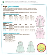 Schnittmuster aus Papier KwikSew 0156 Kleid Gr. XXS-XS-S-M-L (Girls)
