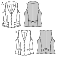 deutsch sewing pattern Burda 7769 Weste Gr. 38-58