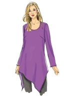 wird aussortiert: Schnittmuster Butterick 6263 Tunika, Damenshirt, Longsleeve, Zipfeltunika Gr. 44-58