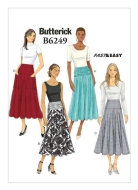 Schnittmuster Butterick 6249 Rock in Gr. A5 6-14 (32-40)