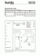 deutsch sewing pattern Burda 6639 Damenkleid Gr. 10-20 (36-46)