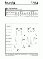 deutsch sewing pattern Burda 6663 Damenkleid Gr. 8-18...