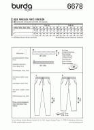 deutsch sewing pattern Burda 6678 Damenhose Plussize Gr. 18-30 (44-56)