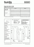 deutsch sewing pattern Burda 6680 Damenkleid Plussize Gr....