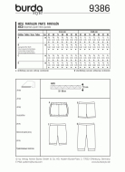 deutsch sewing pattern Burda 9386 Kinderhose Gr. 3M-3 (62-98)