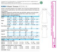 Sewing pattern KwikSew 3561 Dress XS-S-M-L-XL