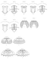 butterick sewing pattern nähen 6338 historisches Unterkleid Gr. A5 6-14 (32-40)