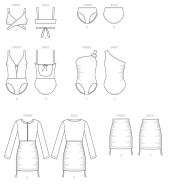 sewing pattern Vogue 9192 Bademode Gr. A5 6-14 (32-40) oder E5 14-22 (40-48)