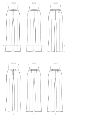 sewing pattern Vogue 9181 Damenhose Gr. A5 6-14 (32-40)