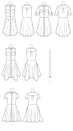 Schnittmuster McCalls 7351 Damenkleid, Blusenkleid Gr. 32-48