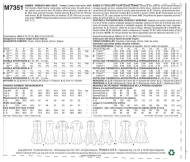 Schnittmuster McCalls 7351 Damenkleid Gr. A5 6-14 (de 32-40)