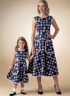 mccalls sewing pattern nähen 7354 Damenkleid Gr. Kids 3-8 (98-128)