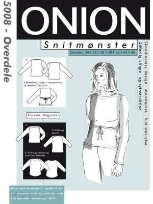 onion sewing pattern nähen 5008 Damenshirt Gr. 34-46