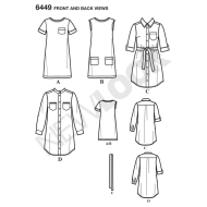 sewing pattern NewLook 6449 Sommerkleid Gr. A 8-20 (34-46)