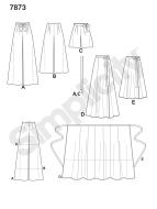 simplicity sewing pattern nähen 7873/1069 Hose in Gr. 30-46