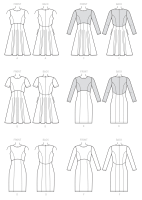 sewing pattern Vogue 9202 Kleid Gr. A5 6-14 (32-40) oder E5 14-22 (40-48)