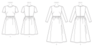 sewing pattern Vogue 9197 Kleid Gr. A5 6-14 (32-40) oder E5 14-22 (40-48)