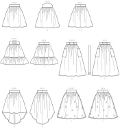 mccalls sewing pattern nähen 7439 Damenrock Gr. A5 6-14 (32-40) oder E5 14-22 (40-48)