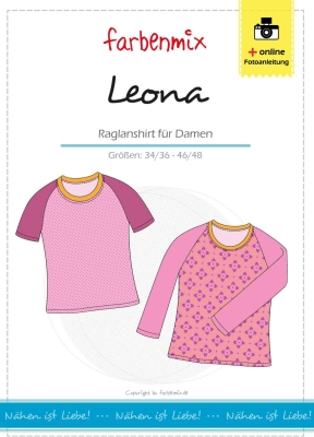 deutsch sewing pattern farbenmix Damenshirt Leona Gr. 34-48