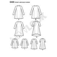 sewing pattern NewLook 6469 Damenkleid A 8-20 (34-46)