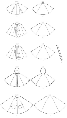 mccalls sewing pattern nähen 7477 Damenponcho Gr. Y XS-M 6-14 (32-40) oder ZZ L-XXL 16-24 (42-50)