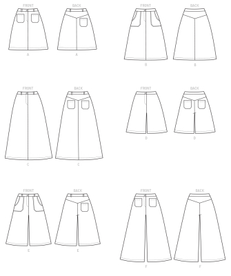 mccalls sewing pattern nähen 7475 Damenculottes Gr. A5 6-14 (32-40)