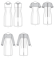 butterick sewing pattern nähen 6410 Damenkleider Gr. A5 6-14 (32-40) oder E5 14-22 (40-48)