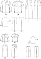 simplicity sewing pattern nähen 7160/4760 Kombi Hemd und Hose, Jungen und Herren