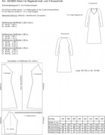 Schnittmuster Damenkleid pattern company 02-855 Damenkleid, Jerseykleid mit Raglanärmeln Gr. 34-48