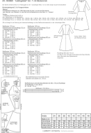 Schnittmuster Damenkleid pattern company 02-860 Damenkleid, Lieblingskleid mit Faltenrock Gr. 34-48