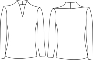 Schnittmuster zwischenmass 604001 Damenshirt mit Varianten Gr. 36-58
