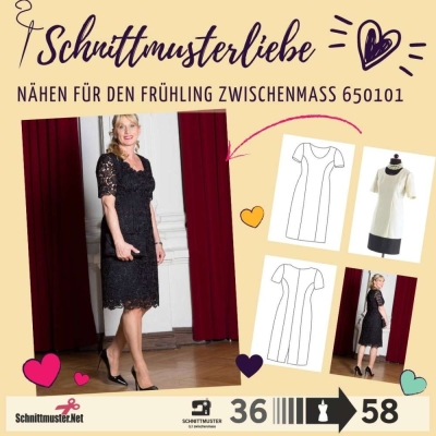 deutsch zwischenmass sewing pattern nähen 650101 Kleid