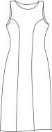 Schnittmuster zwischenmass 650106 Damenkleid Gr. 36-58