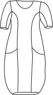 Schnittmuster zwischenmass 651105 Damenkleid Gr. 36-58