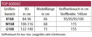 Schnittmuster zwischenmass 600002 Top Gr. K176 36-42 (Bu 84-96)