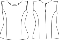 Schnittmuster zwischenmass 600101 Top Gr. K176 36-42 (Bu 84-96)