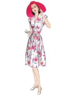 Schnittmuster Butterick 5209 40er Jahre Vintagekleid V-Ausschnitt 1947 Gr. 32-46