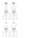Schnittmuster Butterick 5209 40er Jahre Vintagekleid V-Ausschnitt 1947 Gr. 32-46