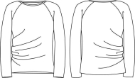 Schnittmuster zwischenmass 605112 gerafftes Shirt Gr. 36-58