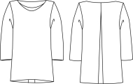 Schnittmuster zwischenmass 601035 Bluse mit Rückenfalte Gr. M176 44-50 (Bu 100-116)