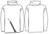 Schnittmuster zwischenmass Gr. M176 44-50 (Bu 100-116)