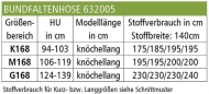 deutsch zwischenmass sewing pattern nähen 632005 Bundfaltenhose Gr. G168