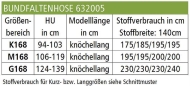 deutsch zwischenmass sewing pattern nähen 632005 Bundfaltenhose Gr. G168