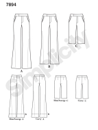 simplicity-schnittmuster-naehen-7894/8056-hose-gr-36-54