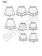 simplicity-sewing-pattern-7912/8106-skirt-size-132-161cm