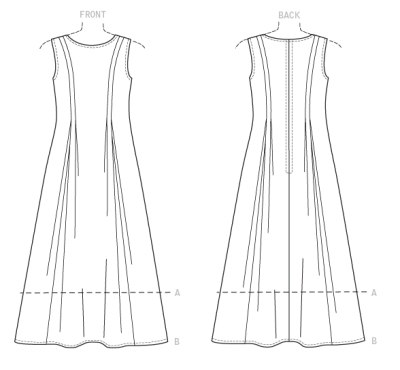 sewing pattern Vogue 9236 Sommerkleid Gr. A5 6-14 (32-40) oder E5 14-22 (40-48)