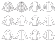sewing pattern Vogue 9243 Shirt Gr. A5 6-14 (32-40)